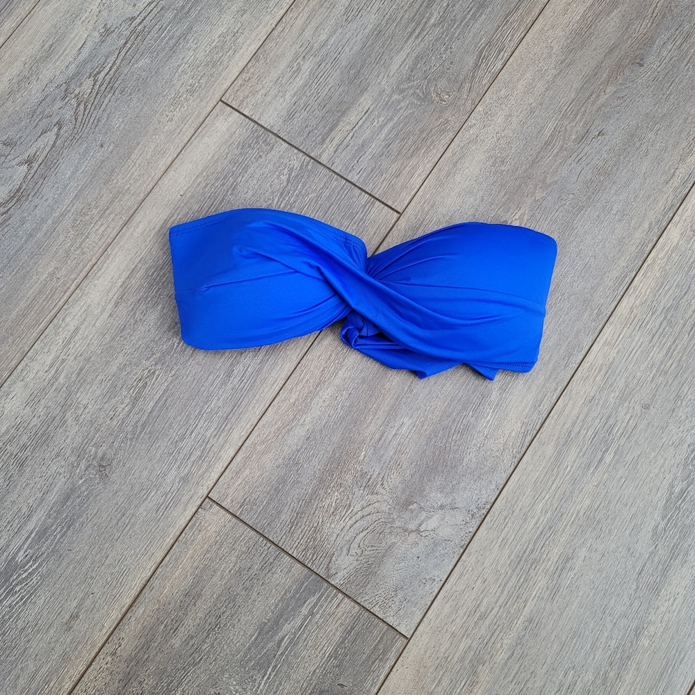 Tommy Bahama royal blue bandeau bikini swim top